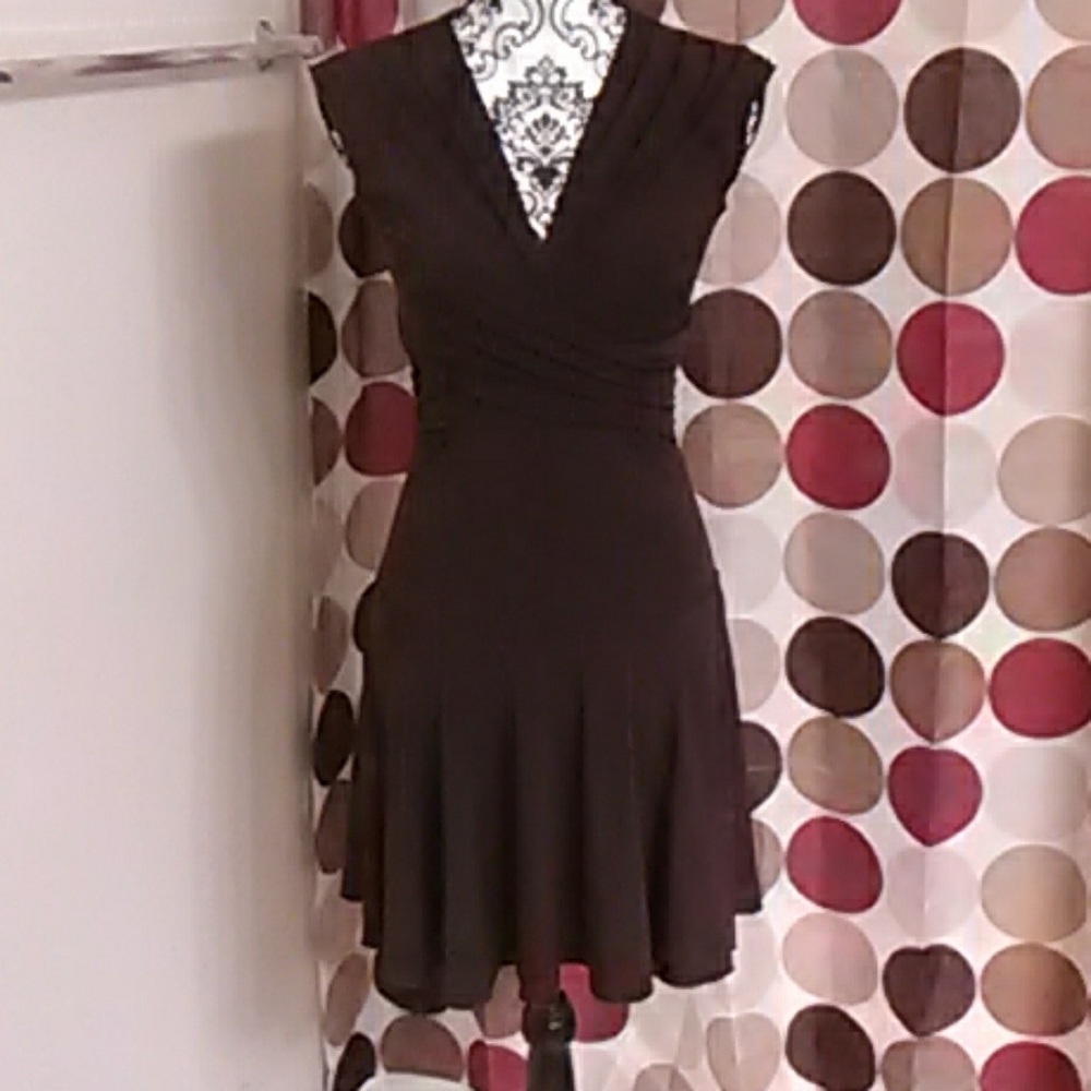 A. Byer figure flattering brown mini dress